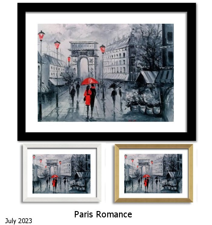 Paris Romance Framed Print